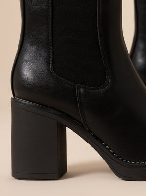 STIVALETTO ECOPELLE NERO