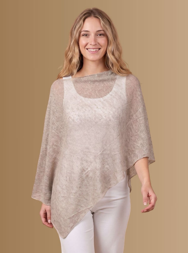 PONCHO IN LINO IN 4 COLORI