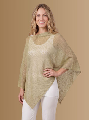 PONCHO IN LINO IN 4 COLORI