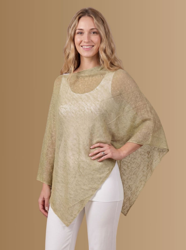 PONCHO IN LINO IN 4 COLORI