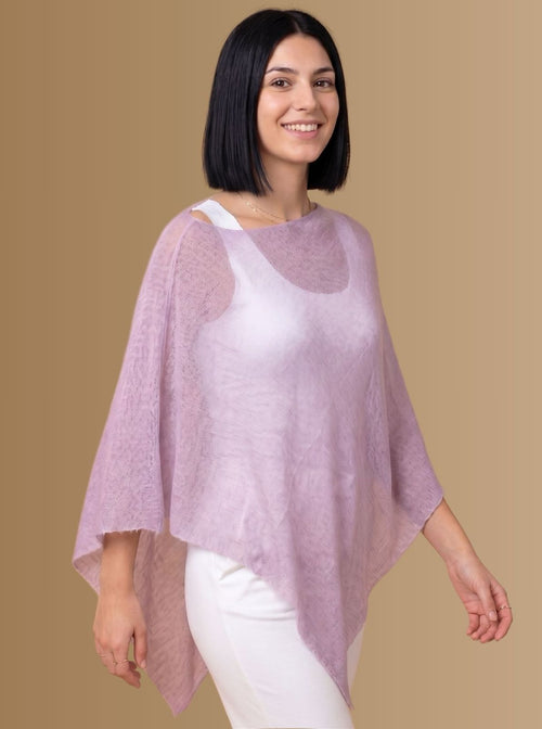 PONCHO IN LINO IN 4 COLORI