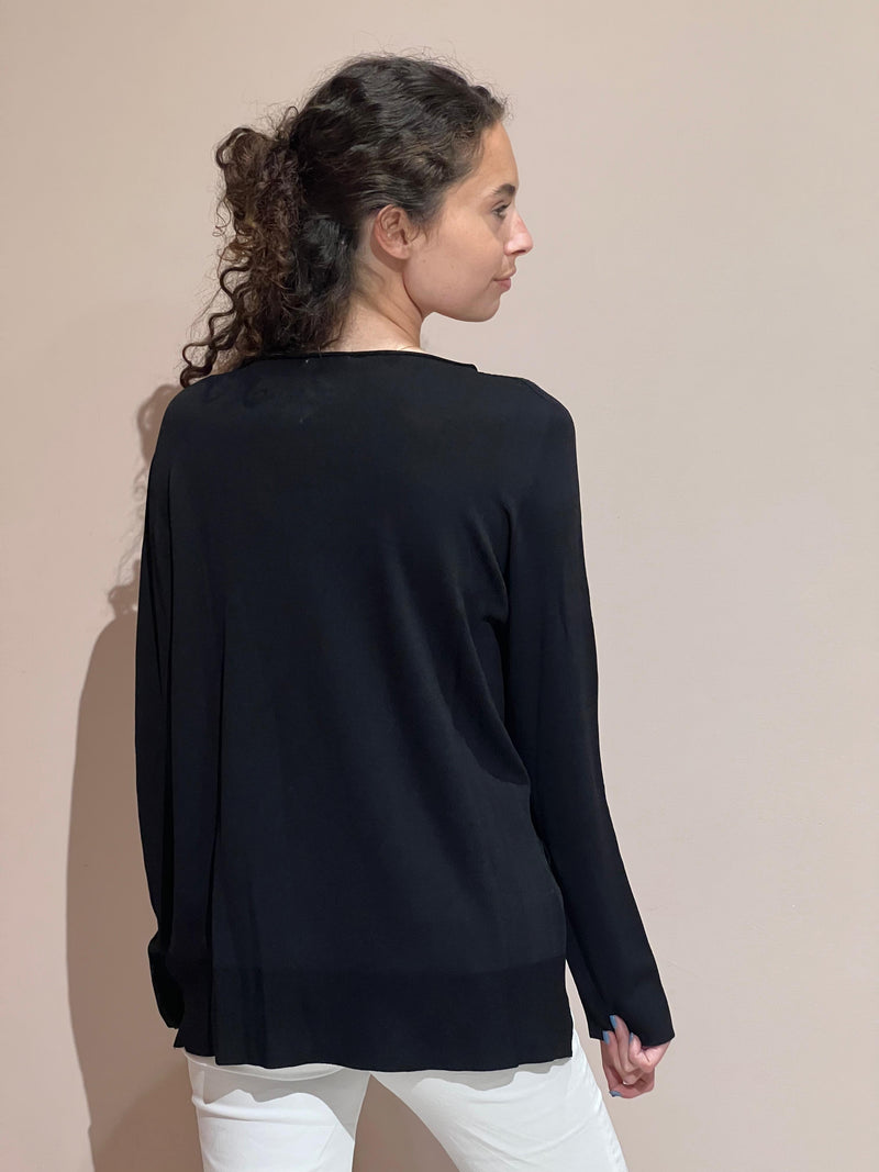 MAGLIA CON SPACCHI IN 2 COLORI
