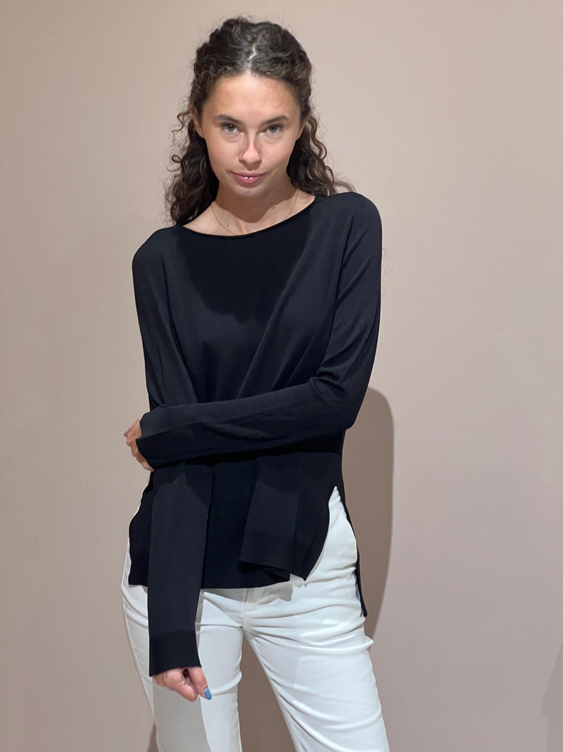 MAGLIA CON SPACCHI IN 2 COLORI