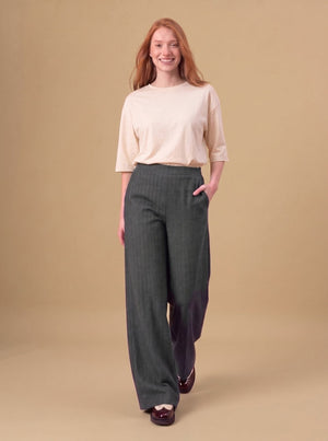 PANTALONE LARGO SPIGATO in 2 colori