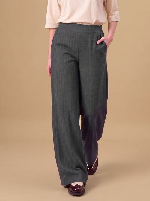 PANTALONE LARGO SPIGATO in 2 colori