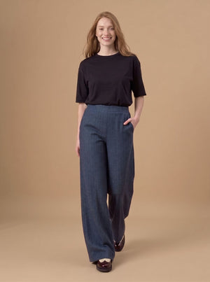 PANTALONE LARGO SPIGATO in 2 colori
