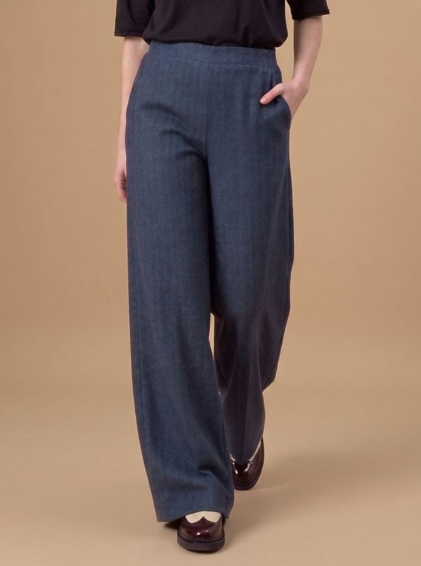 PANTALONE LARGO SPIGATO in 2 colori