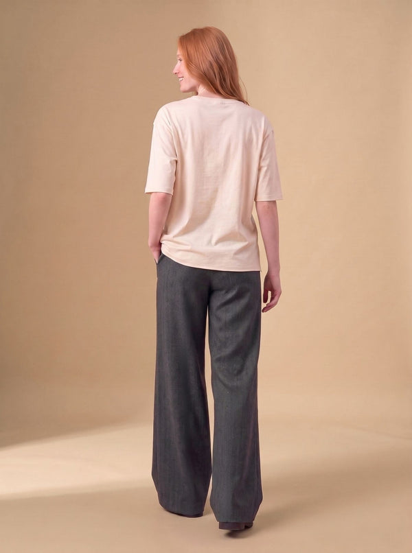 PANTALONE LARGO SPIGATO in 2 colori