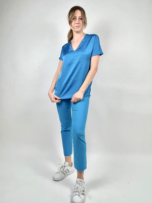 PANTALONI VIOLETTA TURCHESE