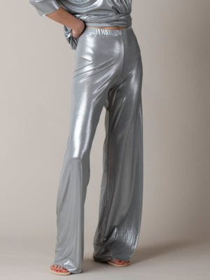PANTALONI ARIANNA GLOSSY VERDE