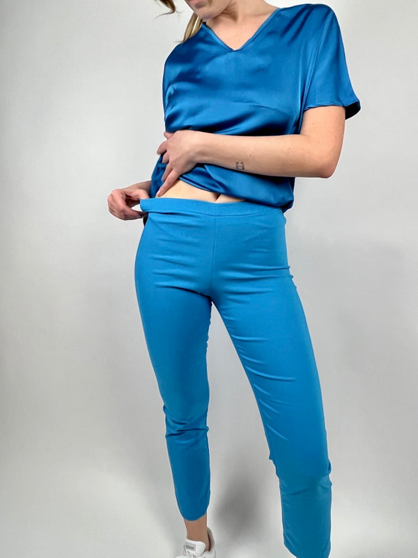 PANTALONI VIOLETTA TURCHESE