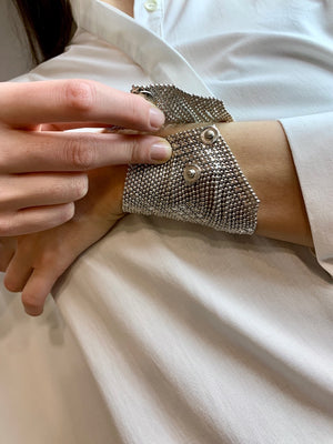 BRACCIALE MORBIDO GRANDE ARGENTO