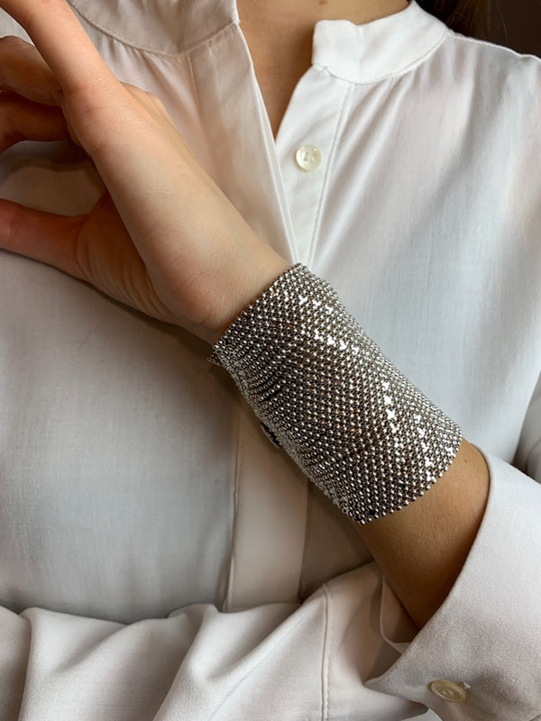 BRACCIALE MORBIDO GRANDE ARGENTO